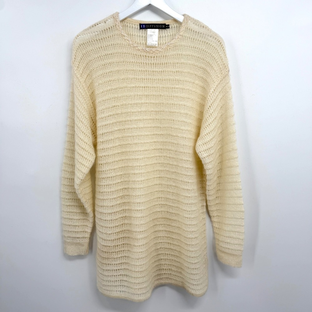Vintage IB Diffusion Sweater Medium Mohair Wool Ethereal Minimalist Quiet Luxury